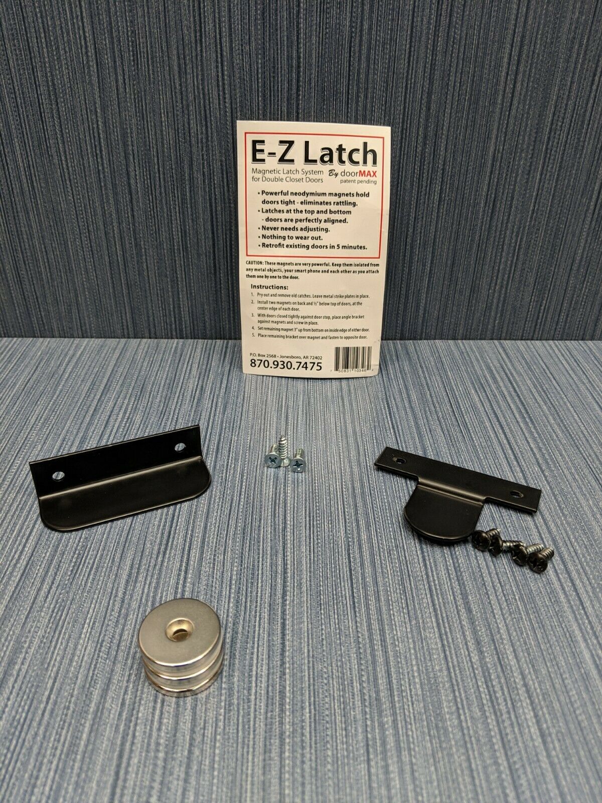 ez-latch-magnetic-latch-system-for-closet-double-doors-choose-color